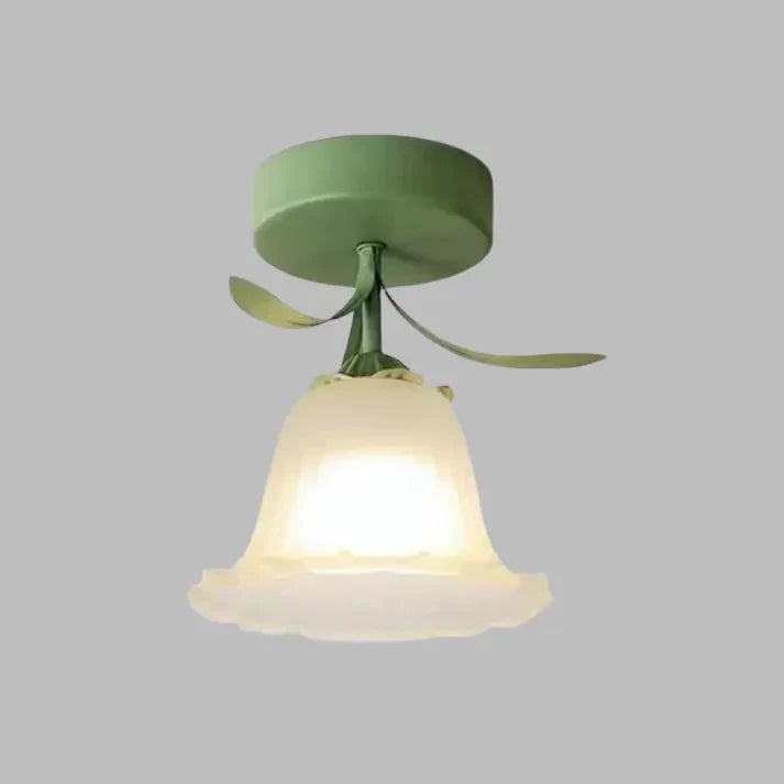 Franse Tiffany Eenvoudige Mini-Bloem Plafondlamp
