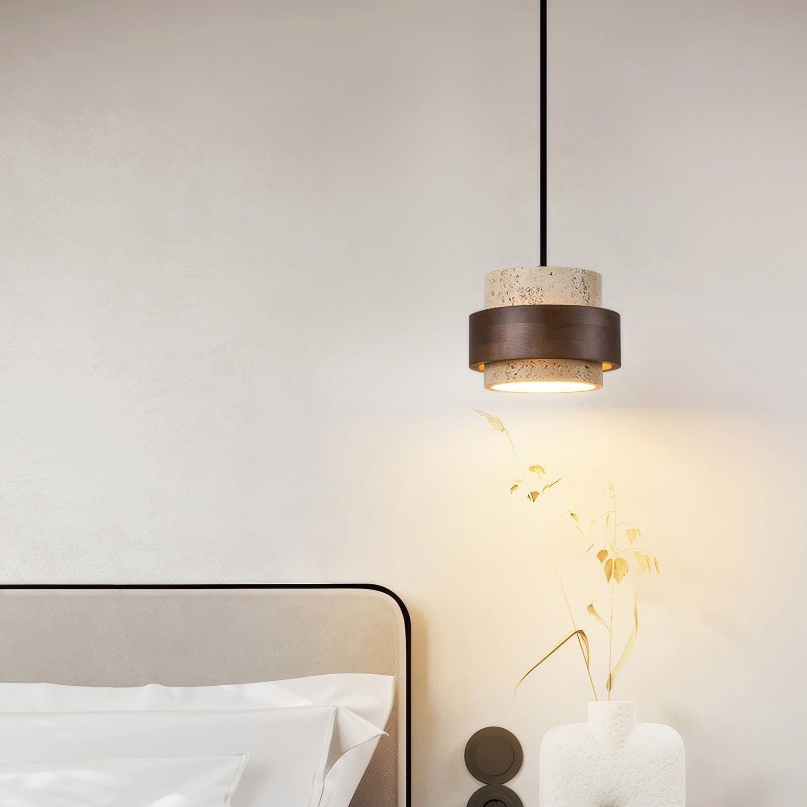 Opstijgende Retro Steen Wabi-Sabi Hanglamp