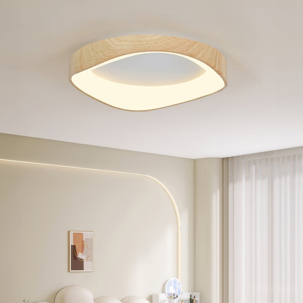 Nordic Artistieke Houtnerf Plafondlamp