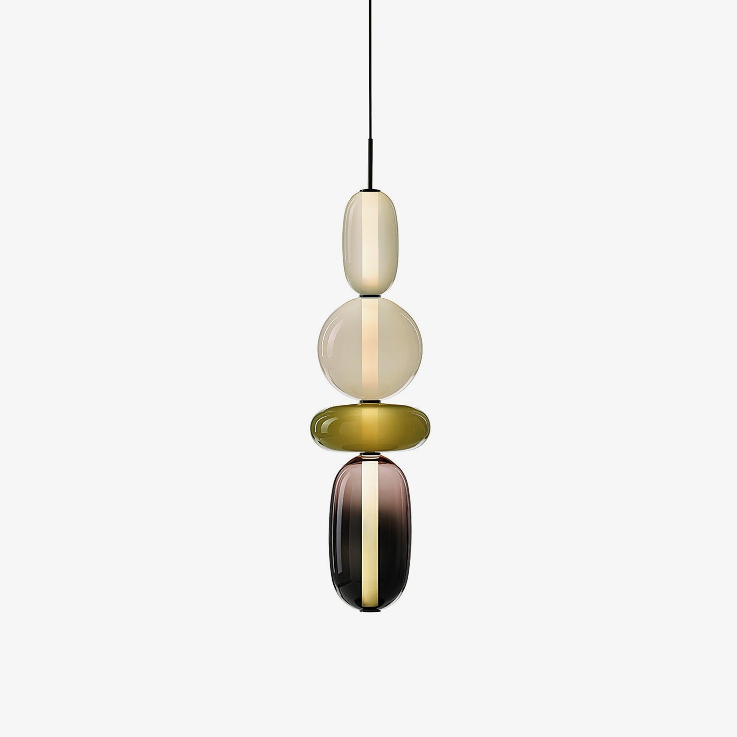 Hanglamp van Gekandiseerd Glas Installatie