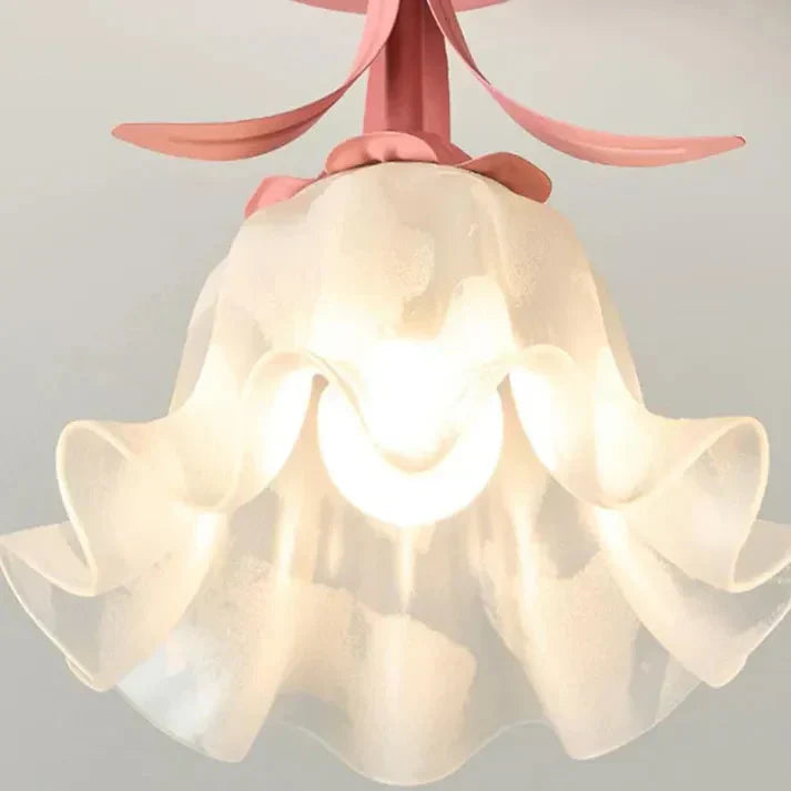 Franse Tiffany Eenvoudige Mini-Bloem Plafondlamp