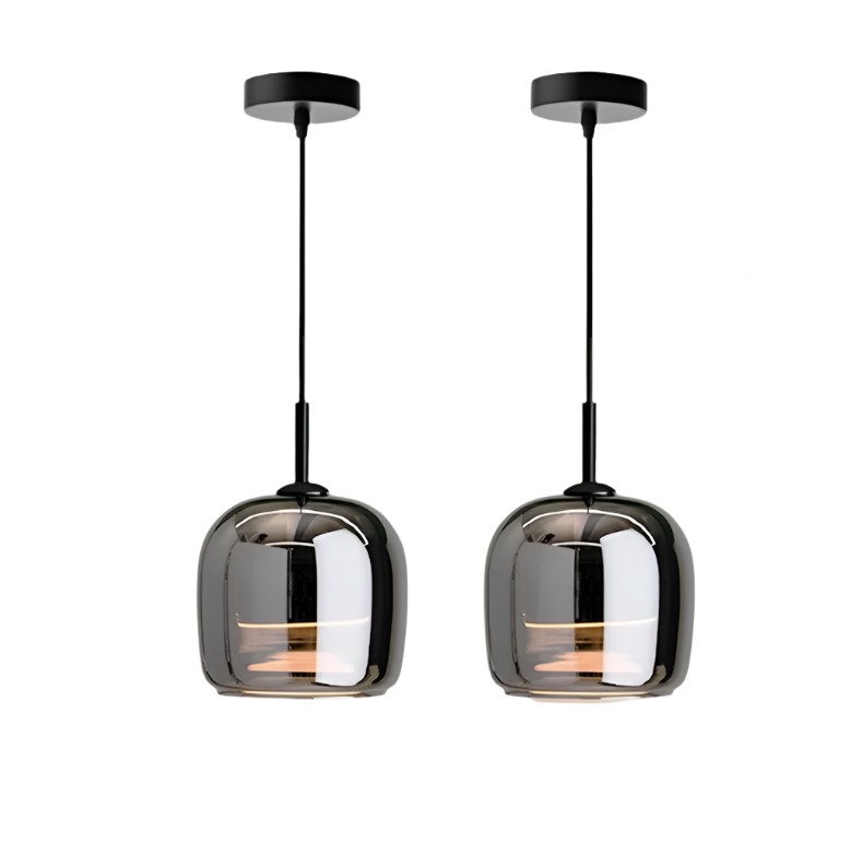 Noordse Zwartglas Hanglamp