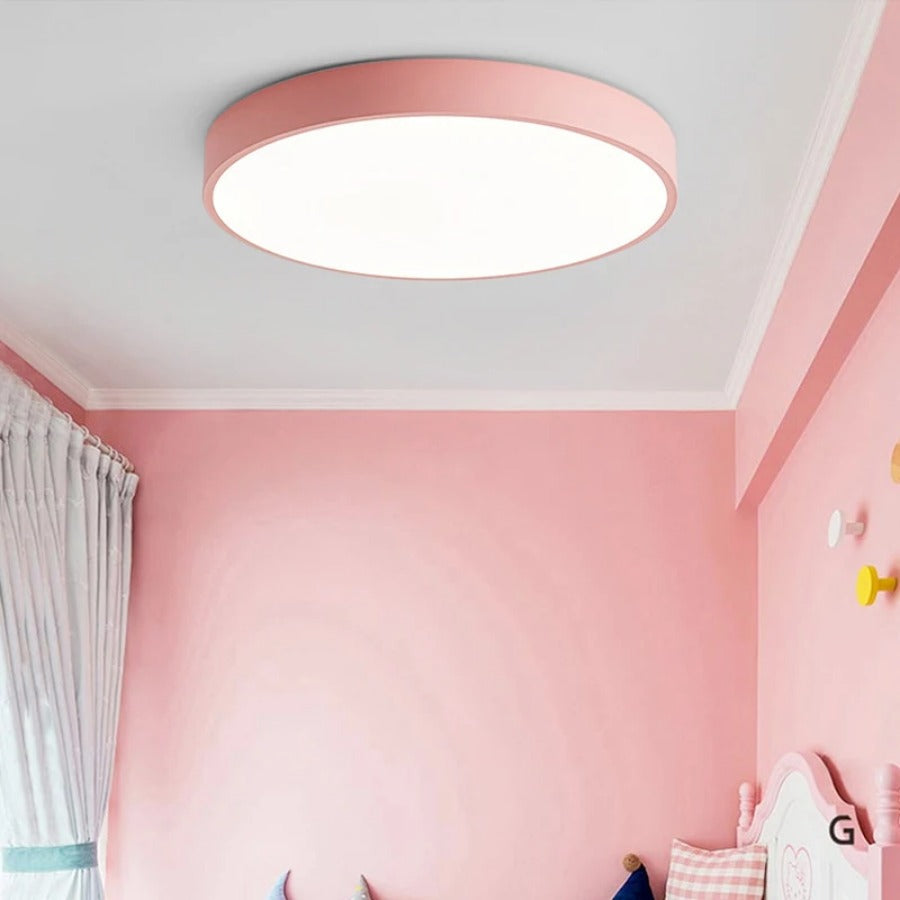 Nordic Houten Macaroon Cirkelvormige Plafondlamp