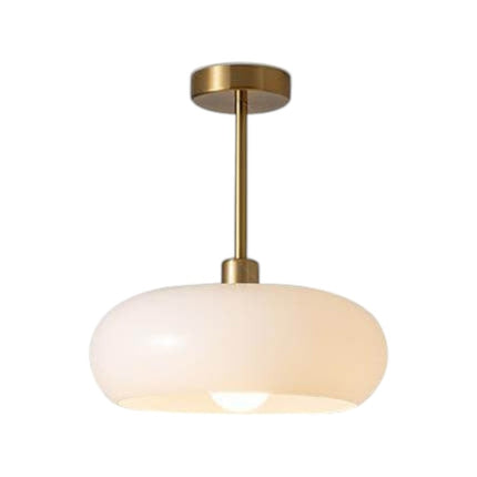Retro Bernstein Ronde Glas-Plafondlamp