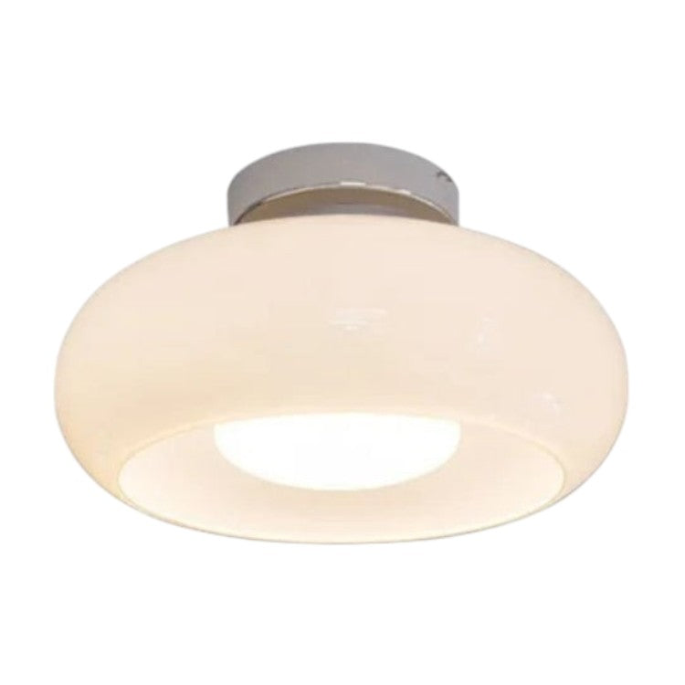 Retro Bernstein Ronde Glas-Plafondlamp