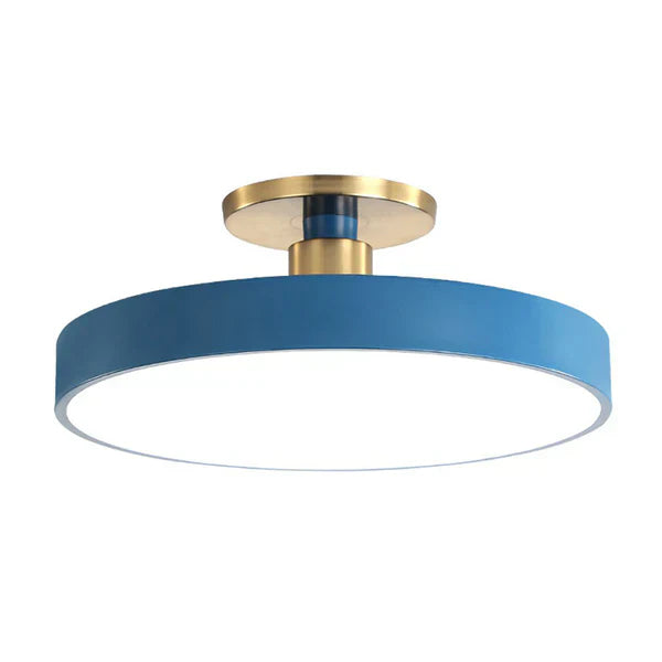 Ronde Flush Mount Light Scandinavische Stijl Acryl Slaapkamer Led Semi Coil Plafondlamp