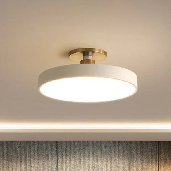 Ronde Flush Mount Light Scandinavische Stijl Acryl Slaapkamer Led Semi Coil Plafondlamp
