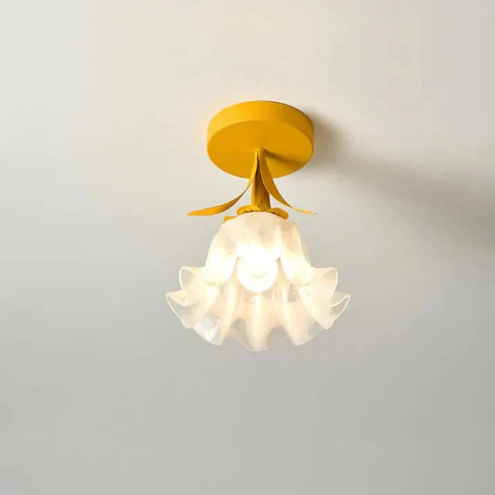 Franse Tiffany Eenvoudige Mini-Bloem Plafondlamp