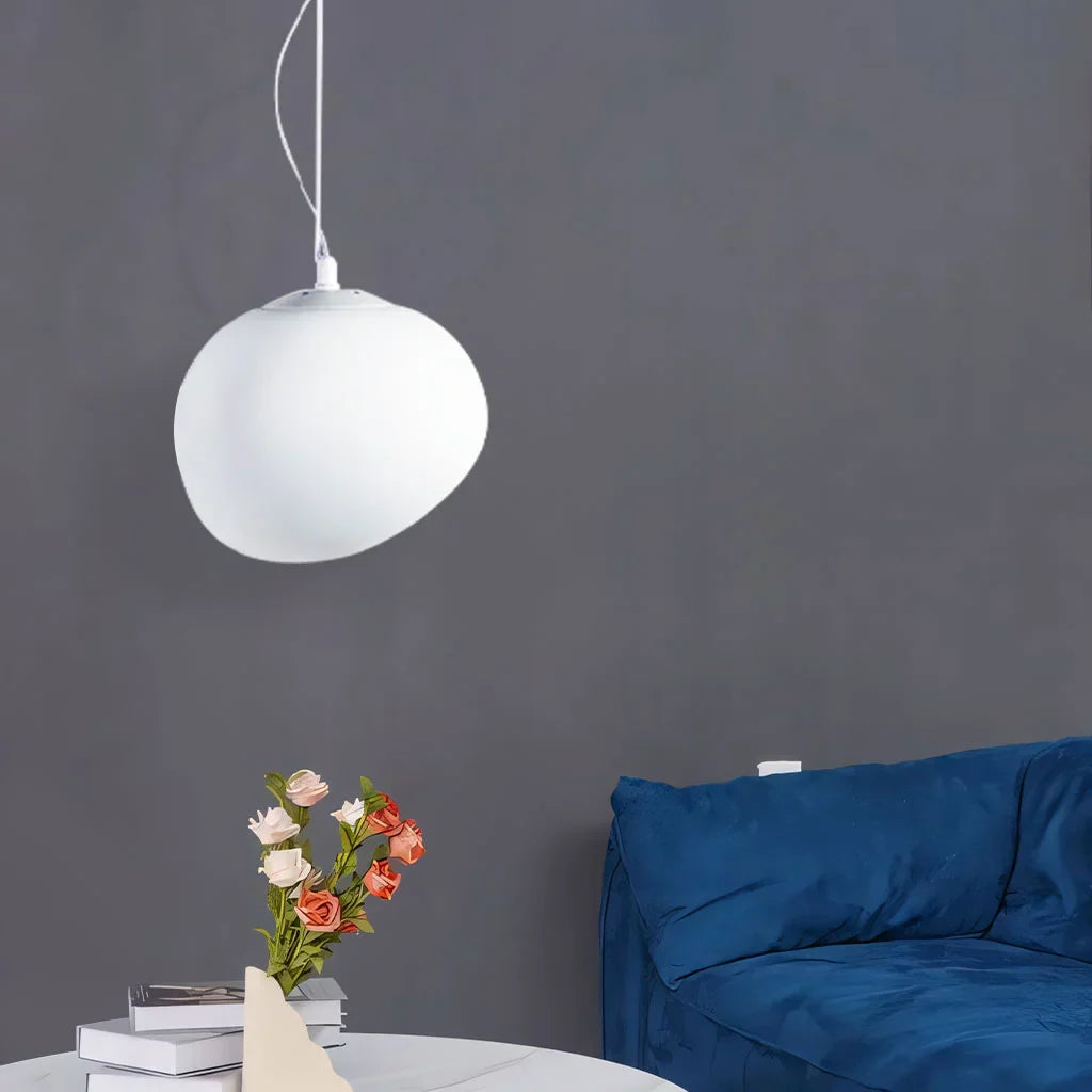 Witte Kiezelsteen Hanglamp