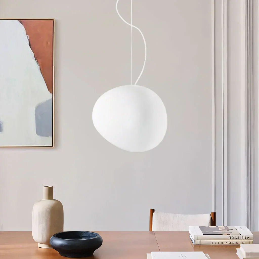 Witte Kiezelsteen Hanglamp
