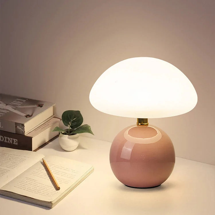 Franse Crème Paddenstoel Lamp