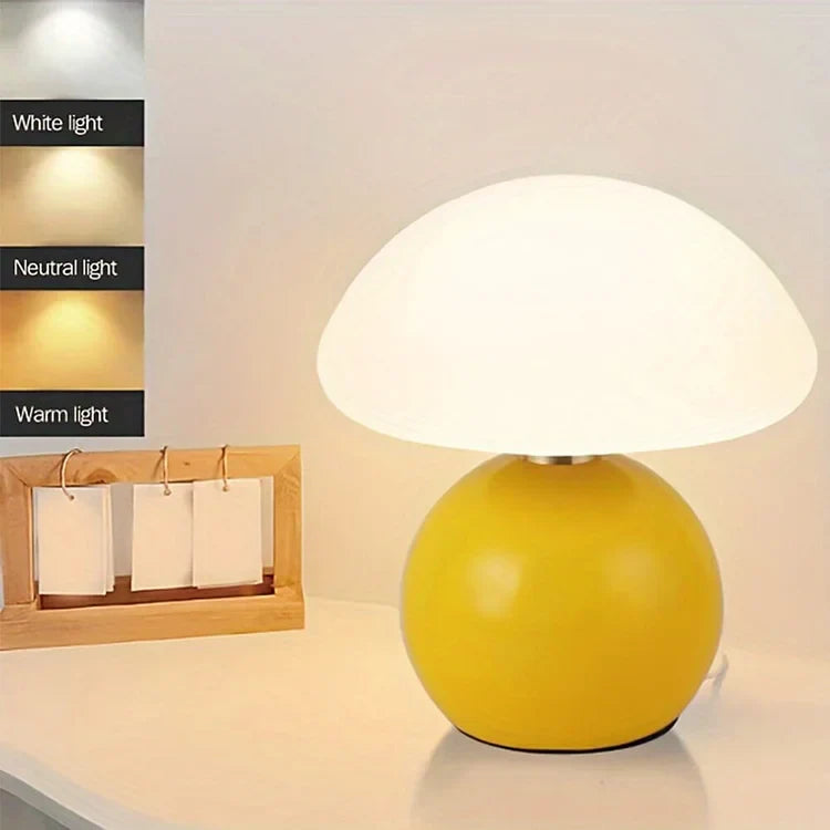 Franse Crème Paddenstoel Lamp