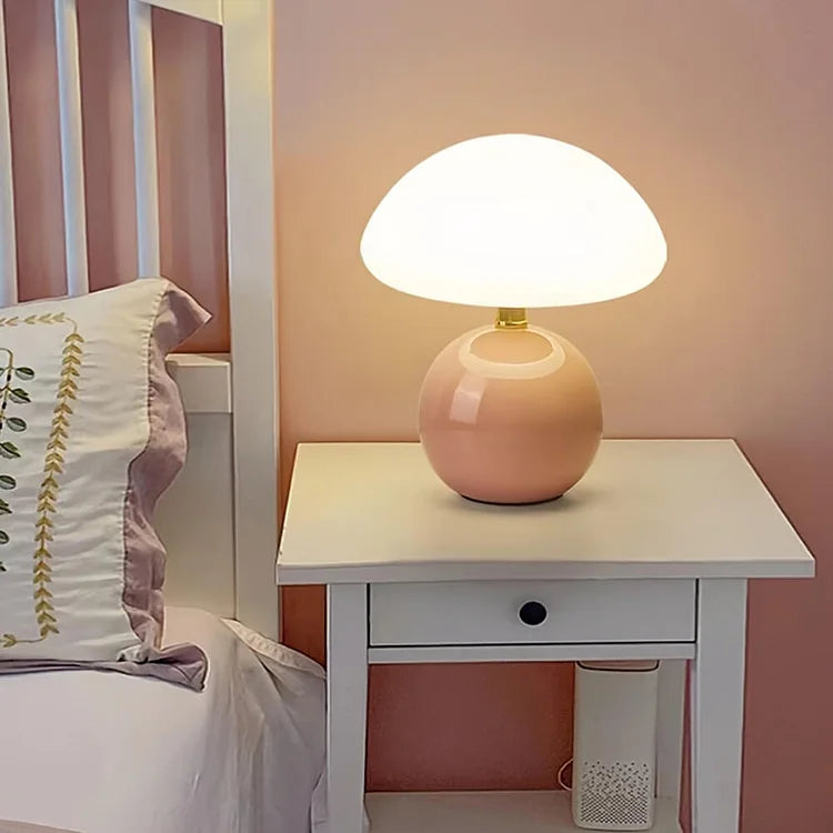 Franse Crème Paddenstoel Lamp