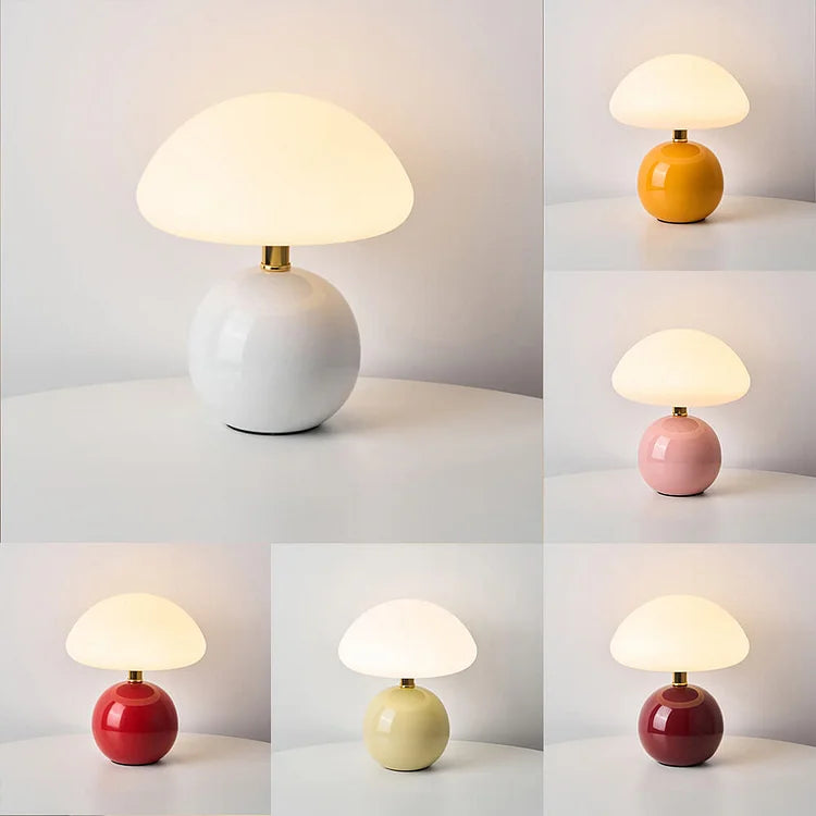 Franse Crème Paddenstoel Lamp