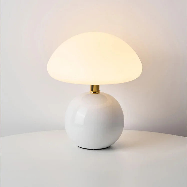 Franse Crème Paddenstoel Lamp