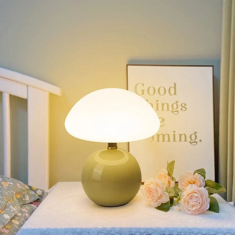 Franse Crème Paddenstoel Lamp