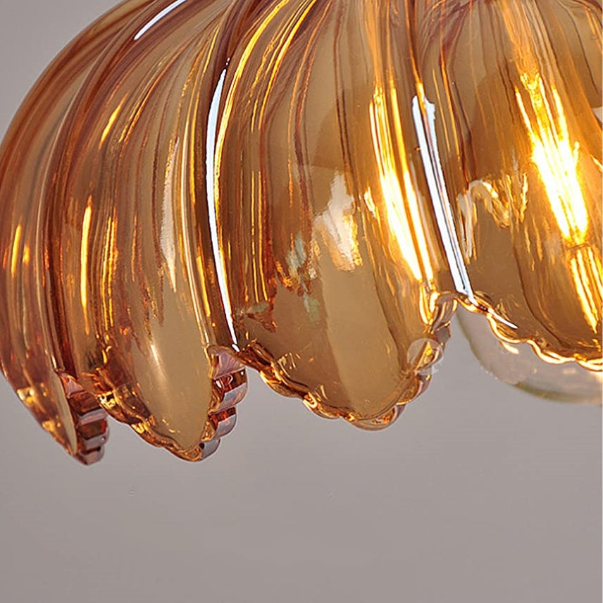Vintage glazen bloemen hanglamp