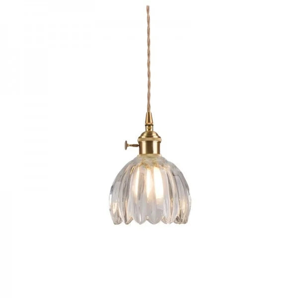 Japanse Retro Glasbloem Hanglamp