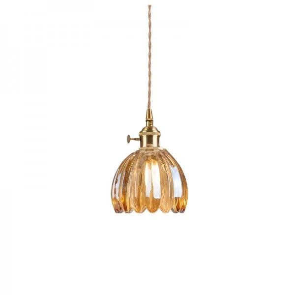 Japanse Retro Glasbloem Hanglamp