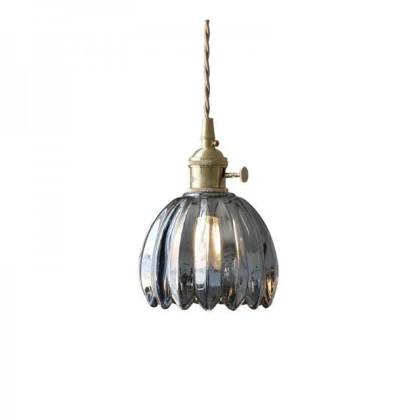 Japanse Retro Glasbloem Hanglamp