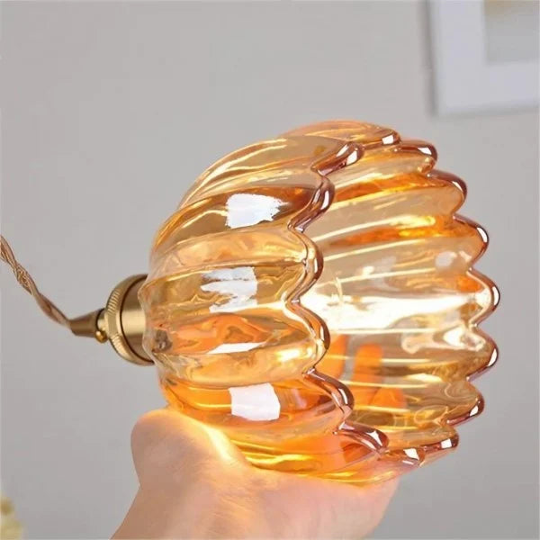 Japanse Retro Glasbloem Hanglamp