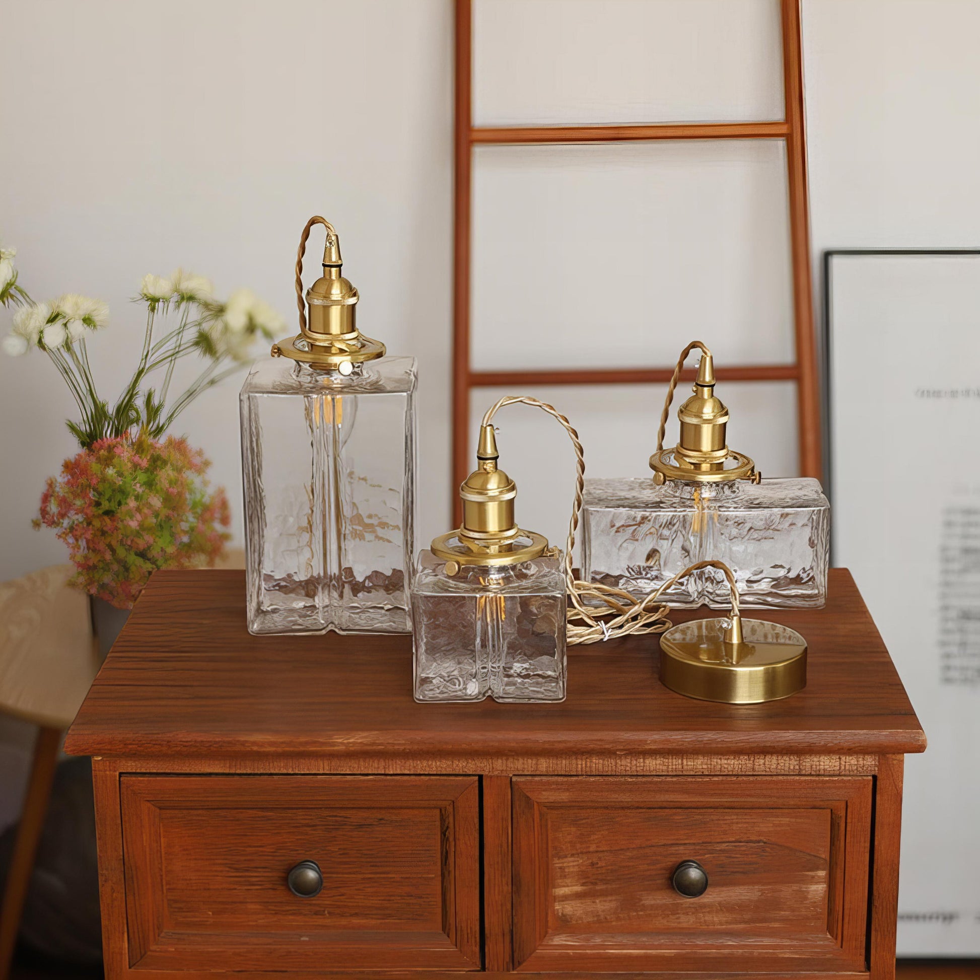 Fatima - Moderne Retro Hangende Glazen Lamp