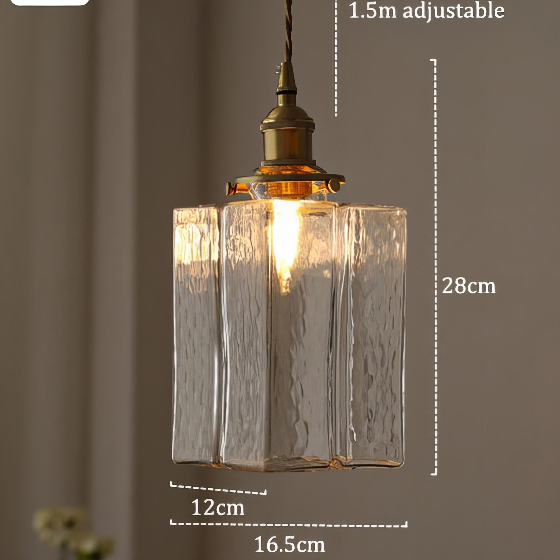 Fatima - Moderne Retro Hangende Glazen Lamp