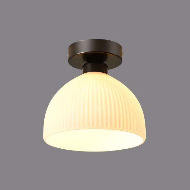 Moderne plafondlamp van melkachtig glas