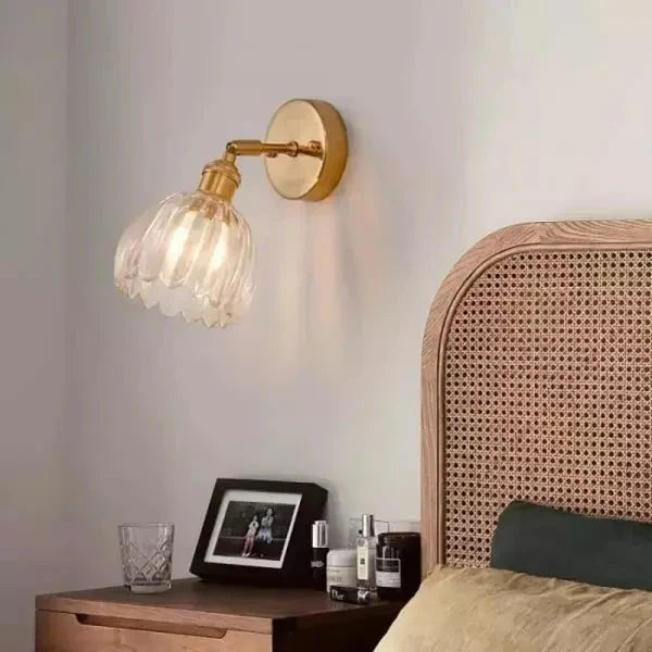 Retro Bloem Knop Tulp Glas Wandlamp