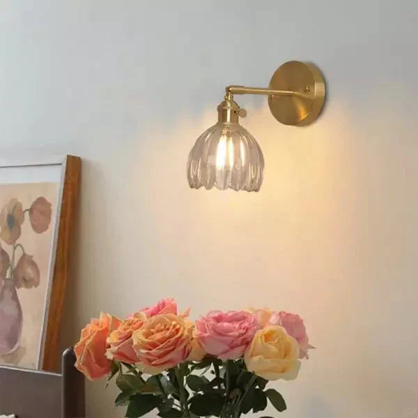 Retro Bloem Knop Tulp Glas Wandlamp