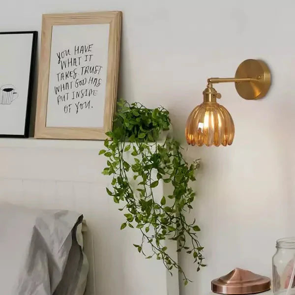 Retro Bloem Knop Tulp Glas Wandlamp