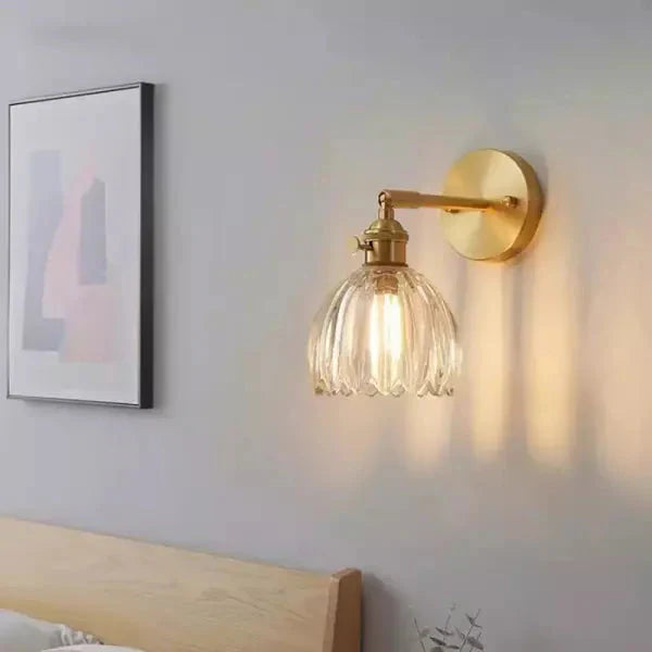 Retro Bloem Knop Tulp Glas Wandlamp