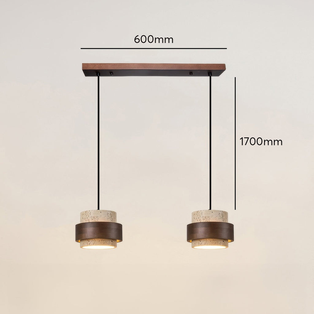 Opstijgende Retro Steen Wabi-Sabi Hanglamp