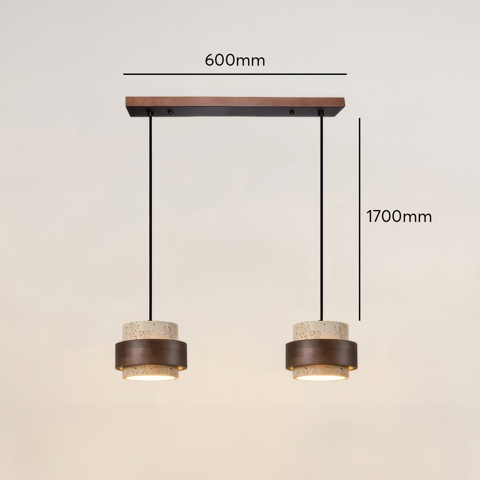 Opstijgende Retro Steen Wabi-Sabi Hanglamp