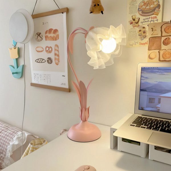 Vintage Verstelbare Bloem Tafel Lamp