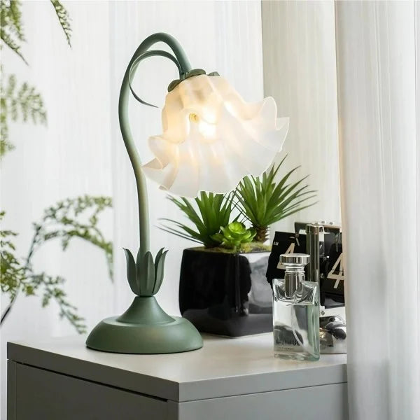 Vintage Verstelbare Bloem Tafel Lamp