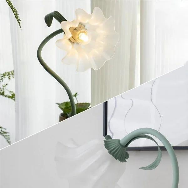 Vintage Verstelbare Bloem Tafel Lamp