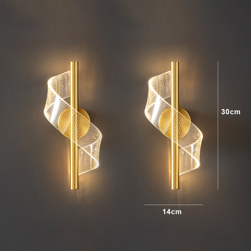 Glasspilar - Luxe wandlamp met glazen kandelaar