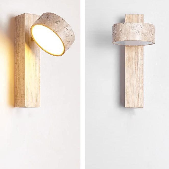 Wabi Sabi Off-white Travertin Wandlamp