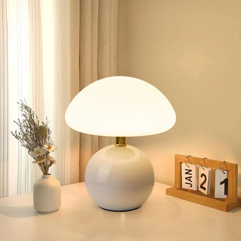 Franse Crème Paddenstoel Lamp