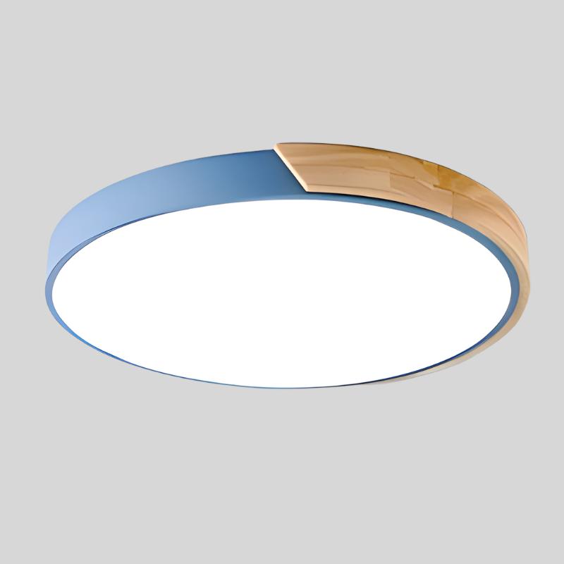 Nordic Houten Macaroon Cirkelvormige Plafondlamp