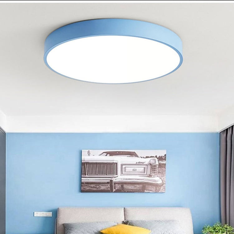 Nordic Houten Macaroon Cirkelvormige Plafondlamp